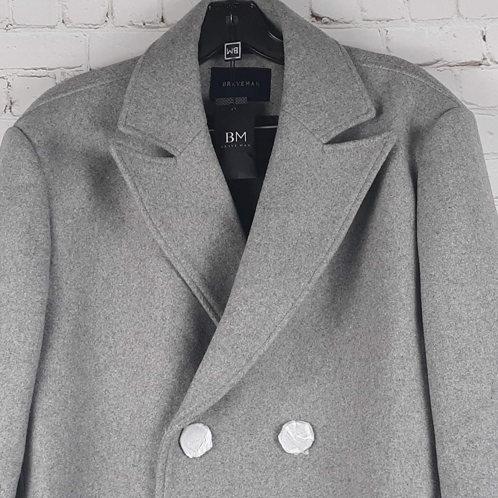 Men's Braveman Long Coat Wool Blend Size L
